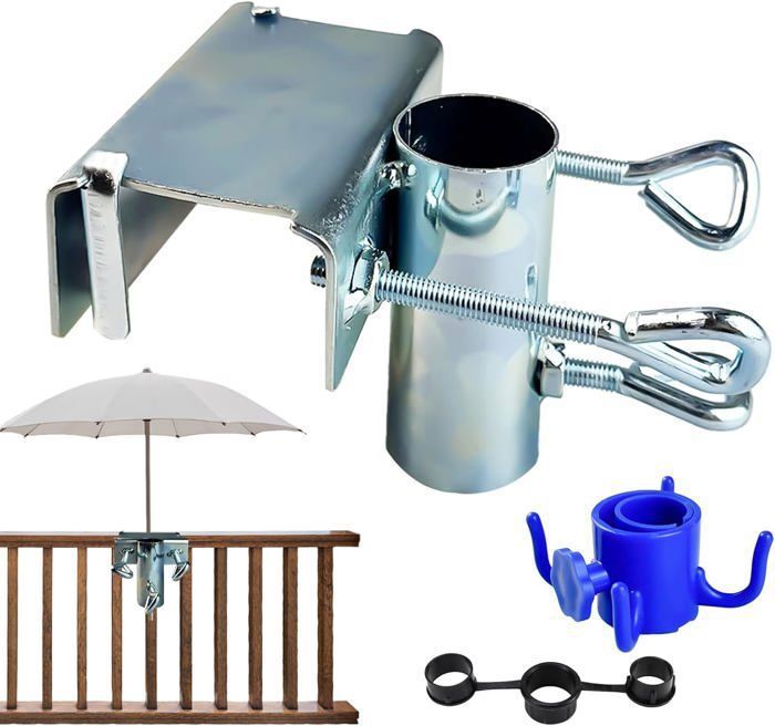 Pied De Parasol Balcon,Support De Parasol En Métal,Fixation De Parasol Pour Table,Support