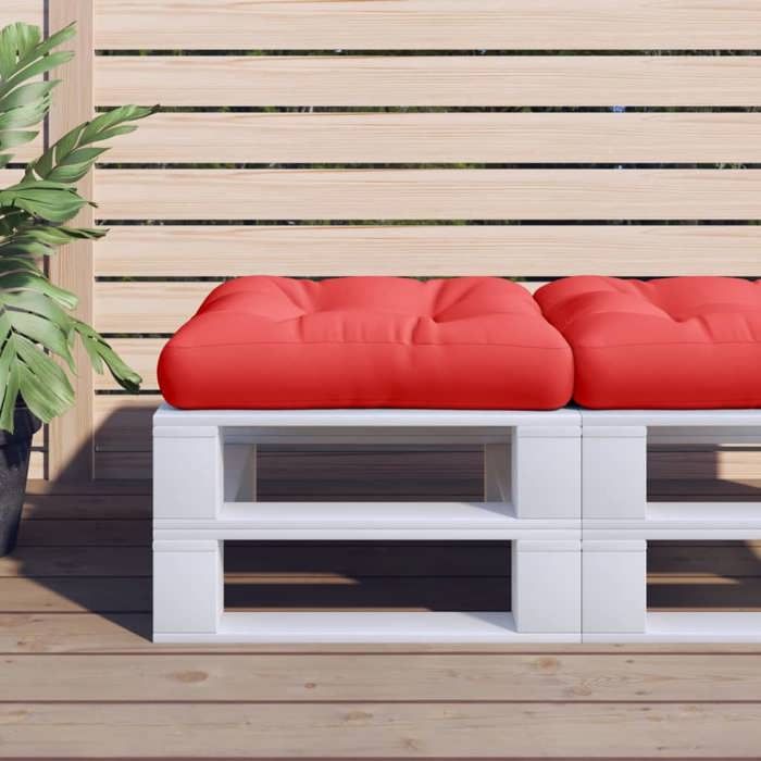 vidaXL Coussin de palette rouge 60x60x12 cm tissu 360453