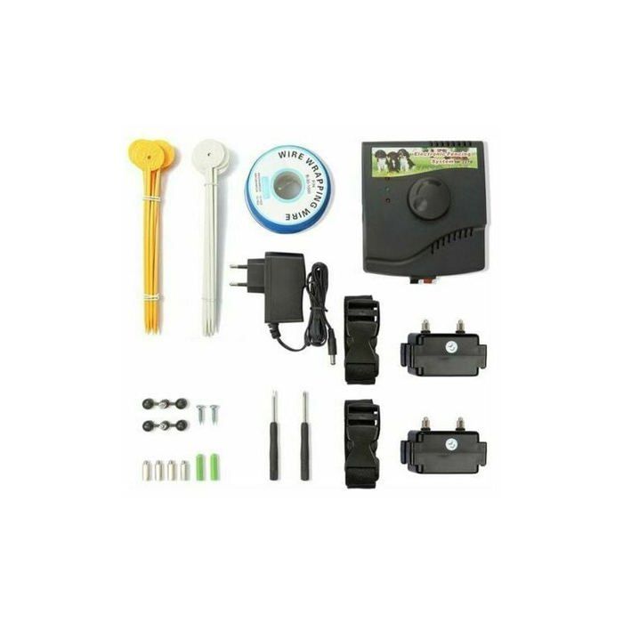 Comparer les prix de LECHUANG Clôture électrique pour chiens Collier anti-fuite avec 2 colliers ? Clôture électronique pour animaux de compagnie -