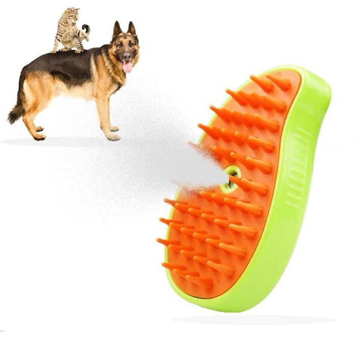 Comparer les prix de Brosse à vapeur pour chat, brosse à vapeur 3 en 1 pour chat pour la perte, pour enlever les poils emmêlés et lâches-vert