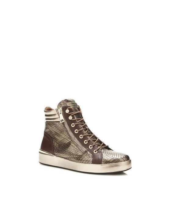 Baskets Femme Montante Guess Vanda Bronze Effet Python