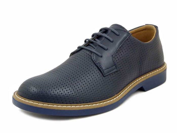 Chaussure Homme Derby IMAC Cuir Bleu Lacets Bleu