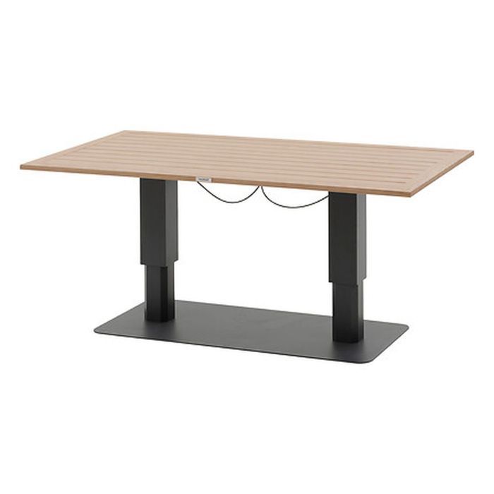 Table de jardin relevable rectangulaire en aluminium SALIMIA et honey - vue 2