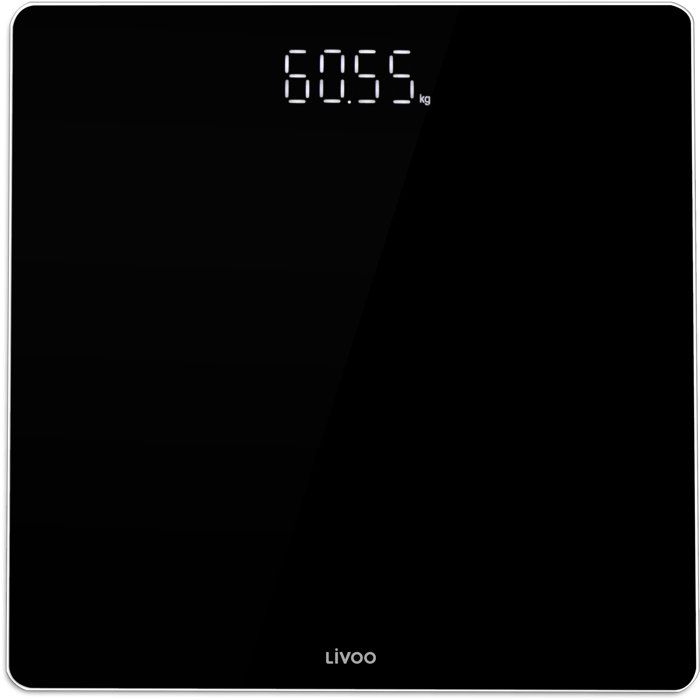 Pèse personne électronique LIVOO DOM524N Écran LED 180 kg Verre trempé
