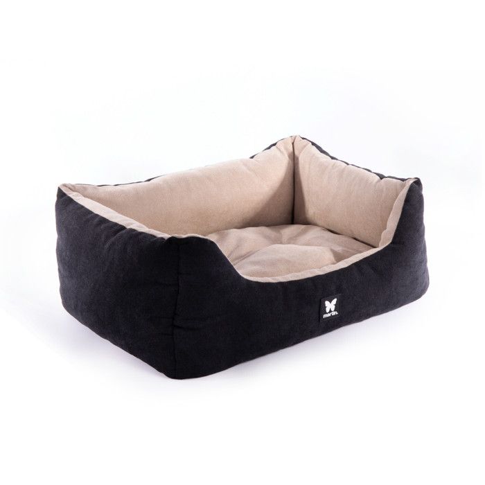 Meilleurs prix pour Panier pour chien et chat suedine Martin Sellier Domino - Noir - 80x64 cm