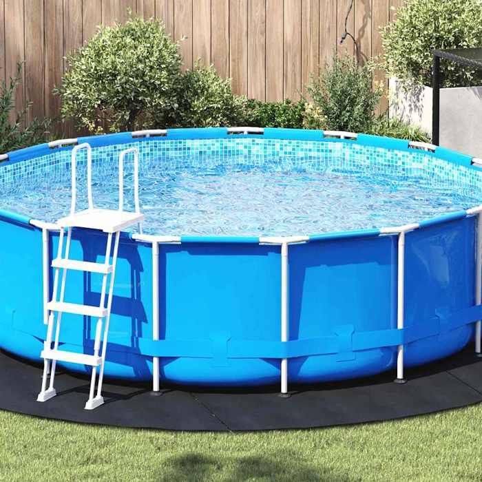 vidaXL Housse de piscine ronde noire Ø 396 cm imperméable finition mate pour lextérieur. Texture lisse facile à 42009115