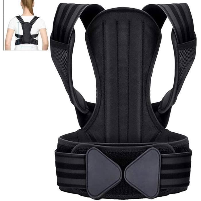 Posture Correcteur Dos Droit Ceinture Dorsale Redresseur de Dos Réglable Correcteur pour Maintien du Dos Droit du multi PROTEGE-DOS