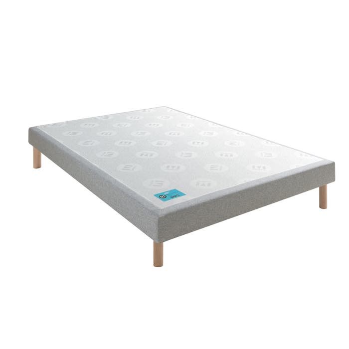 Sommier tapissier Pencil ferme gris clair - Merinos 90x190 Sommier tapissier Pencil ferme gris clair - Merinos 90x190