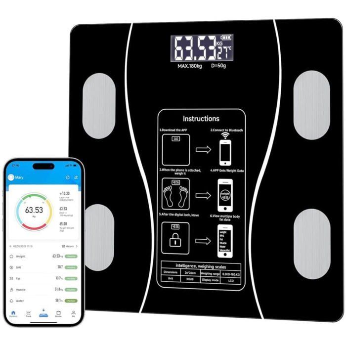 Balance corporelle intelligente une balance numérique simple et pratique qui
