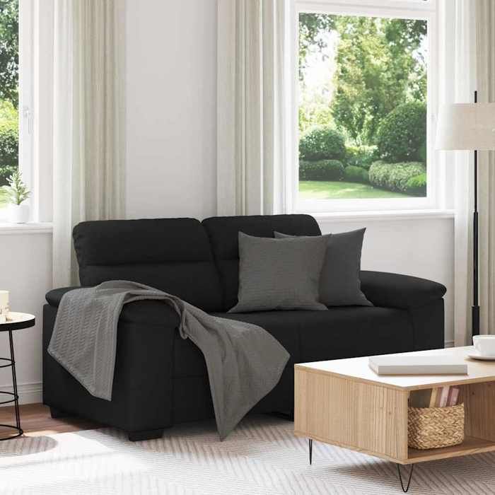 NEW 2026 Canapé moderne - Design ergonomique - pour salon - à 2 places noir 160x81x84 cm tissu L2720