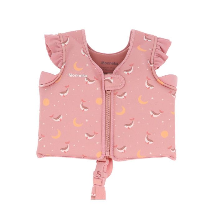 Monnëka Gilet de Natation Whale Pink 2 à 3 ans