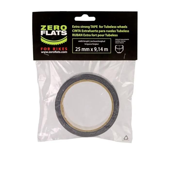 Fond de jante tubeless Zeroflats Technical Tape - noir - Noir - 31 mmx25 m