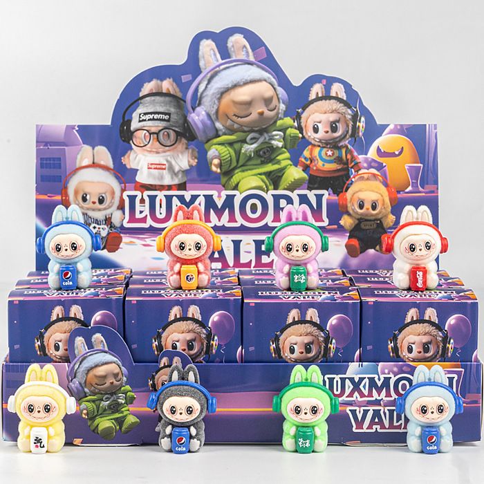 Lot de 12 Figurines Labubu Les Monstres  -  Boîtes Surprises Kawaii en PVC  -  Cadeau Noël ou Anniversair - Conception de casque