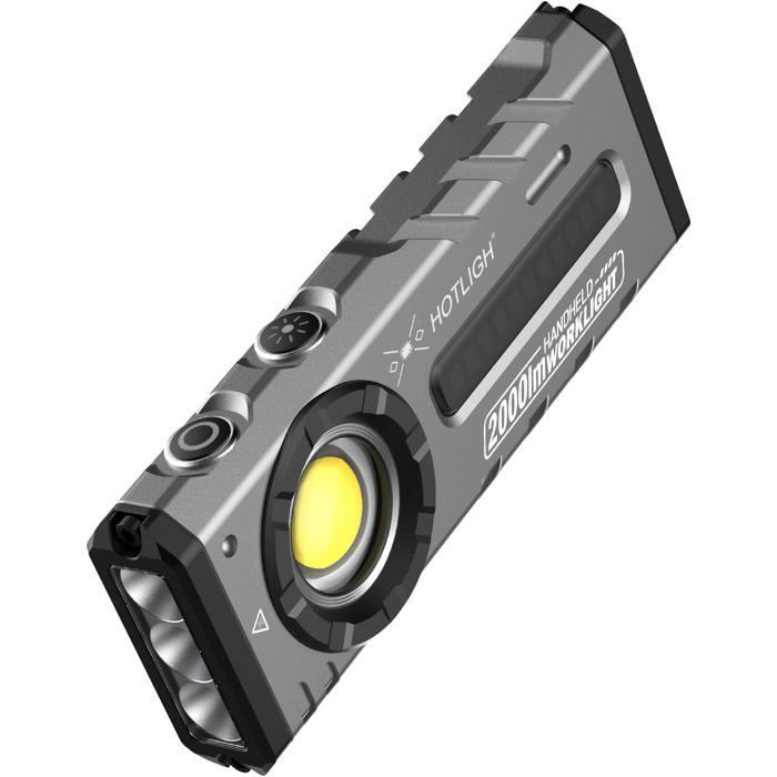 Lampe TorcheLampe de Poche Rechargeable2000 Lumens EDC Flashlight avec Source Lumineuse RGB et UV pour lextérieurla Réparation