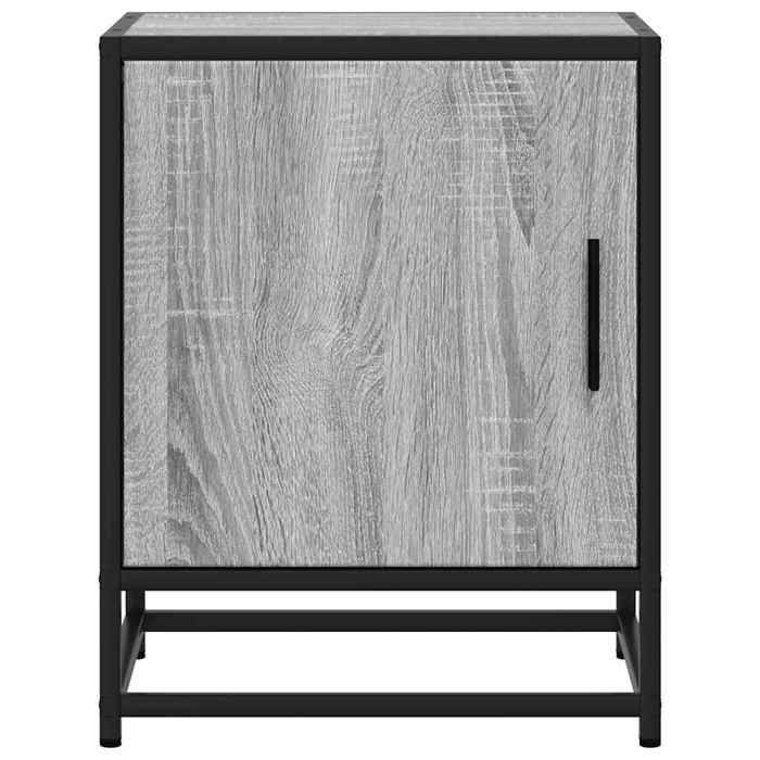 Cabinet de Lit Moderne Gris Table de chevet/nuit avec rangement sonoma gris 40x31x50 cm bois dingénierie métal CC3936 Cabinet de Lit Moderne Gris Table de chevet/nuit avec rangement sonoma gris 40x31x50 cm bois dingénierie métal CC3936