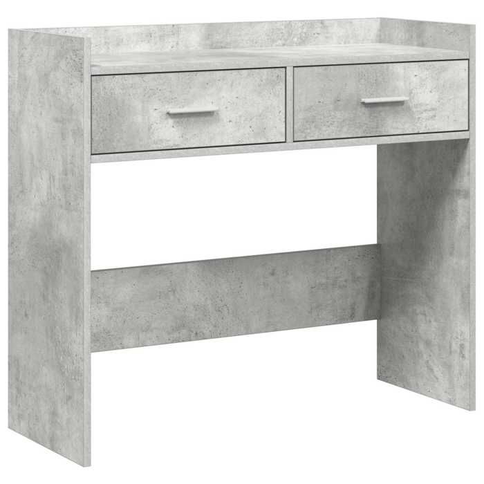 NEW Bout de Canapé/MEUBLE dEntrée - UU - Table console - Gris béton 90x35x80 cm Bois dingénierie FR_86866