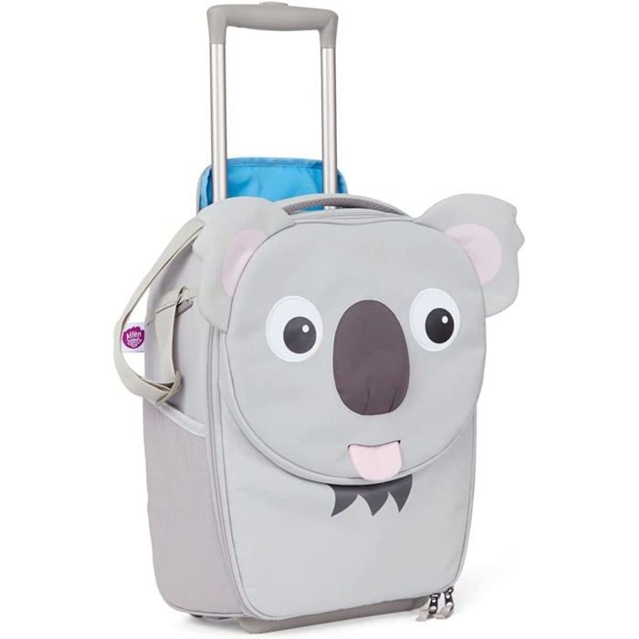 PERLETTI Valise Enfant Rigide Koala Bleu Clair - Bagage Cabine 51x35x20 Cm 4 Roulettes