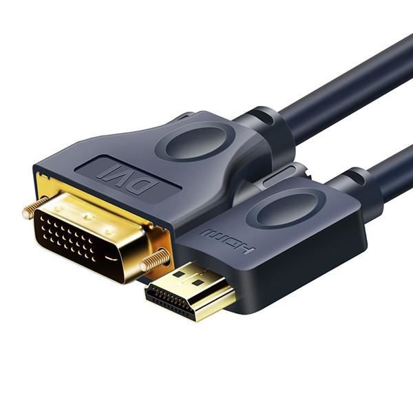 Bleu 1.8m câble HDMI vers DVI 24 + 1 broches, bi direction Pro, haute