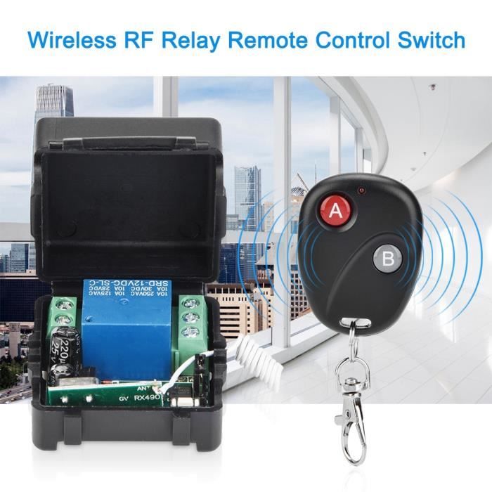 Kit Interrupteur RF 433MHz - Émetteur + Récepteur - Pour Volet Roulant, Garage