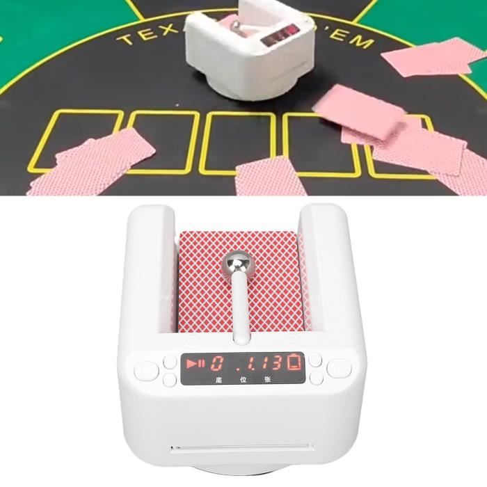 Relaxdays, mélangeur de cartes noir électrique, cuir, 4 jeux de cartes, mélangeur automatique de Relaxdays, mélangeur de cartes noir électrique, cuir, 4 jeux de cartes, mélangeur automatique de