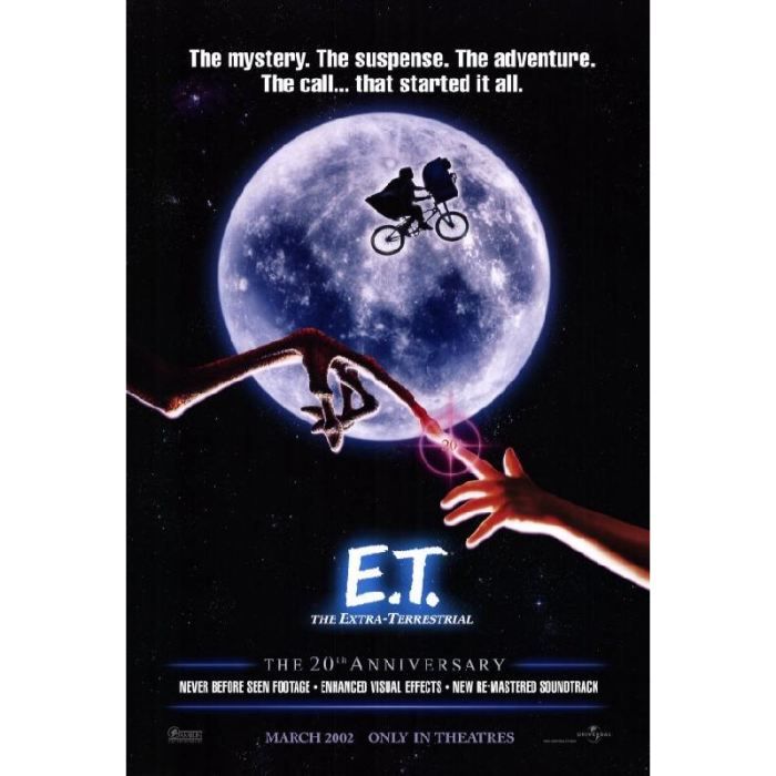 STICKER AUTOCOLLANT POSTER A4 FILM E.T L EXTRATERRESTRE LOGO AFFICHE E.T . 