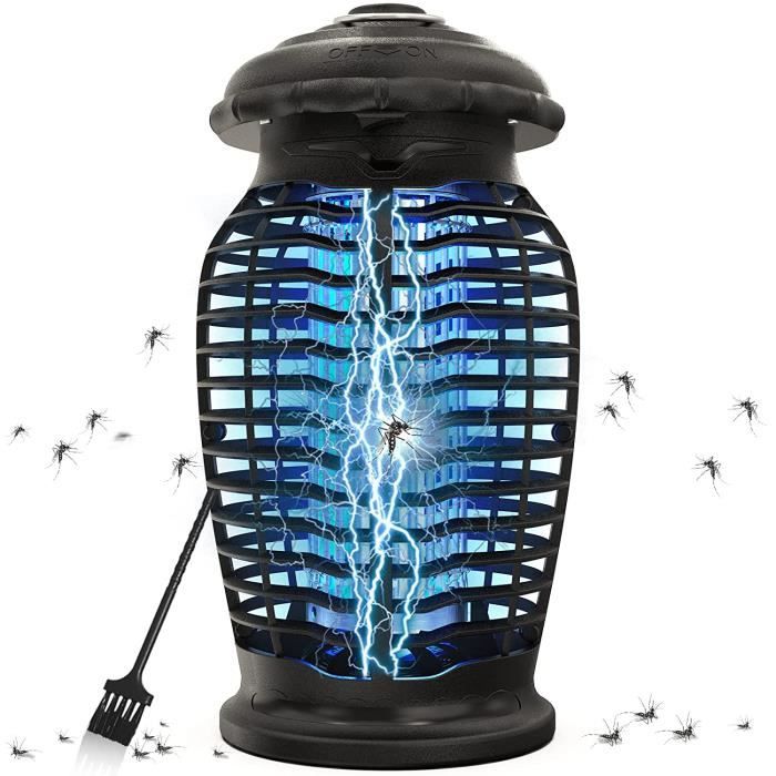 Lampe Anti-Moustiques UV 15W Avec LED - 4200V - Portée 150m² - Intérieur/Extérieur IPX4