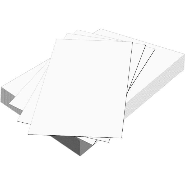 Papier cartonné A4 blanc