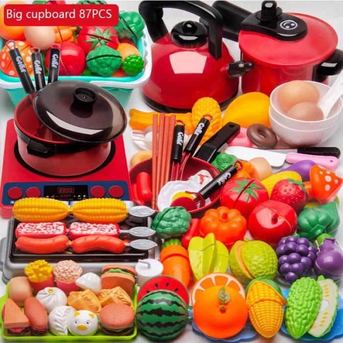 Dinette - cuisine,Jouets pour filles de 3 à 6 ans,légumes et  Fruits,ensemble de jouets de cuisine pour enfants- 10PCS[C2990]