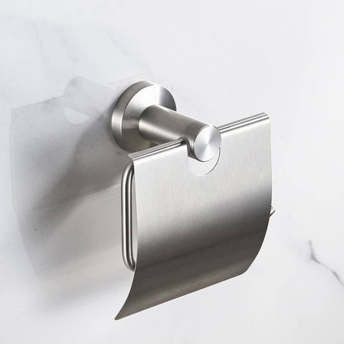 Support papier toilette finition chrome avec système de fixation robuste