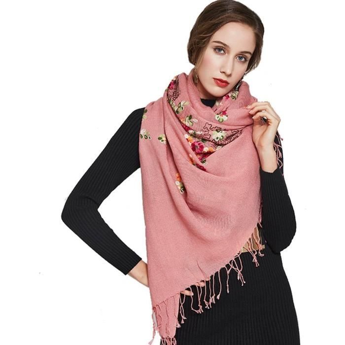 RIIQIICHY Echarpe Étole Femme Rose Rouge Étole Robe de Soirée Pashm