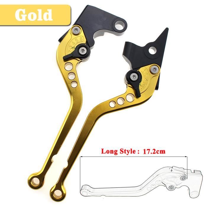 Leviers Frein & Embrayage 3D CNC Réglables Pour Kawasaki Z800 2013-2016 - Version Longue Rose - Moto Performance
