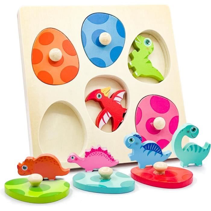 Japace Puzzles Animaux en Bois, Jouets Montessori Puzzle en Bois Enfant pour 1 2 3 Ans, Jouet Bebe 3D Puzzle Jeu Educatif Apprentissage Cadeau pour Garcon Fille | Votre wishlist sur