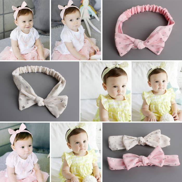 2 Piece Lot Bandeau Bebe Fille Rose Et Beige Couleur Cdiscount Au Quotidien