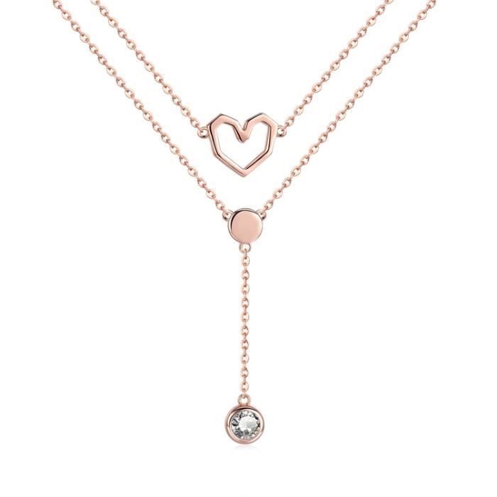 Lily Jewelry Perle en argent sterling 925 en forme de trèfle porte-bonheur en forme de cœur plaqué or rose CZ pour bracelet à breloques européen
