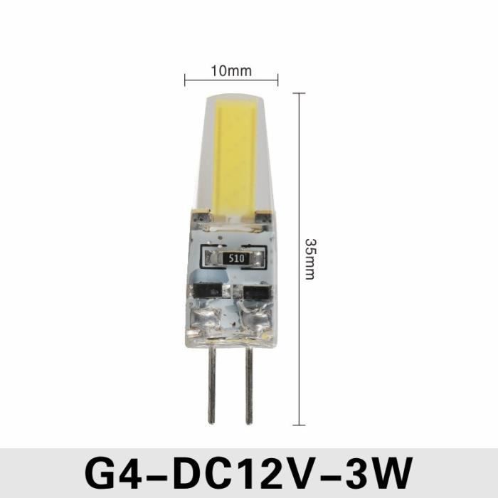 Ampoule LED G4 G9 E14 3W 6W AC-DC 12V 220V, lampe de remplacement