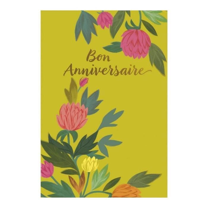Draeger La Carterie Carte De Voeux Bon Anniversaire Fleurs Multicolore Cdiscount Beaux Arts Et Loisirs Creatifs