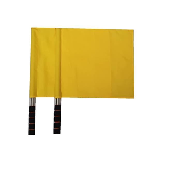 Accessoire Sport Rouge Jaune 2 Drapeaux Arbitre Football Rouge Et Jaune - Imperméable, Manche Acier Inoxydable, Poignée Éponge Drapeaux Rouge Jaune