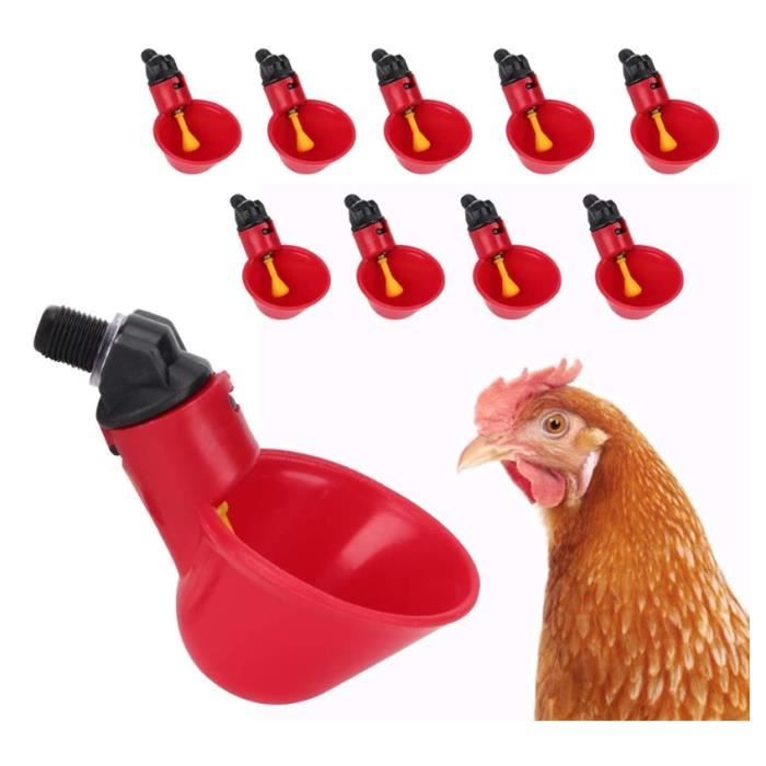 Abreuvoir Poules Sur Pied Abreuvoir Automatique Miokycl 10L Avec 10 Bols - Pour Poules, Canards Et Autres Volailles Abreuvoir Poules 10l