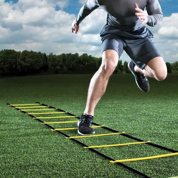 Échelle D’agilité 6m – 12 Barreaux – Sac De Transport Inclus – Entraînement Foot, Tennis, Fitness
