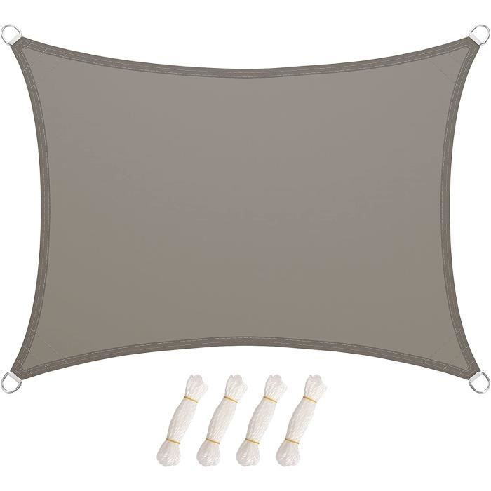 Voiles D'ombrage Avec Câble Voile D'Ombrage Rectangulaire 1.8 X 3.5 M Respirant Toile Protection Voile D'ombrage Rectangulaire