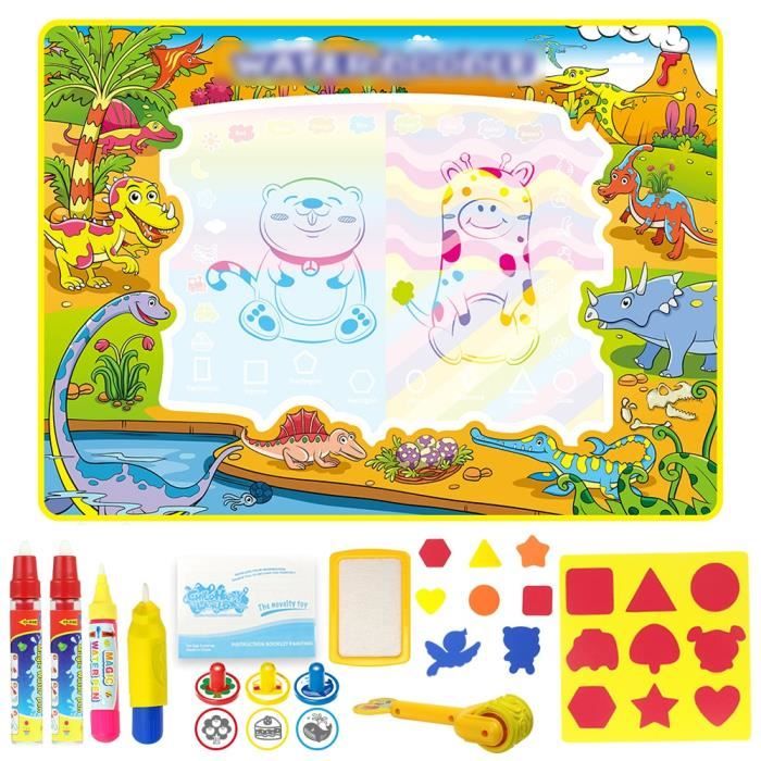 coloriage enfant 6 types grande taille magique eau doodle mat 4 stylos et timbres ensemble dessin peinture type e 110 x 80cm cdiscount jeux jouets de voiture sprint