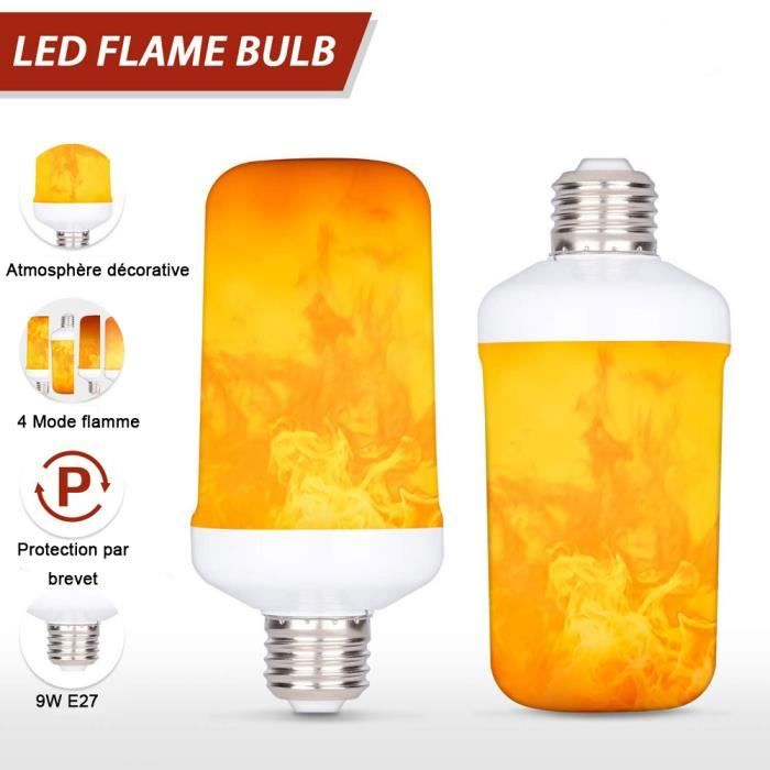 Ampoule Flamme à LED E27 Lumière de décoration 4 modes Cdiscount Maison