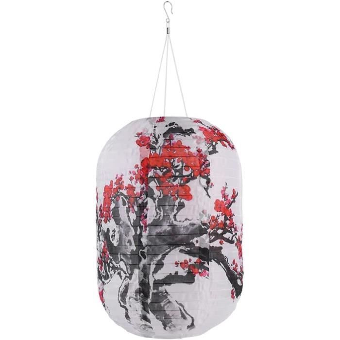 Lanterne Japonaise Solaire Extérieur Oiseaux Et Prunier - Décoration Jardin Suspendue Vintage Imperméable