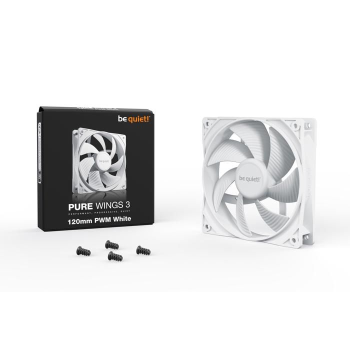 Ventilateur – BE QUIET – Pure Wings 3 PWM – 120 mm – Blanc – 25 dB