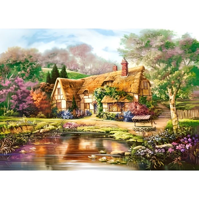 Puzzle paysage et nature - CASTORLAND - Twilight at Woodgreen Pond - 3000 pièces - Adulte 15+