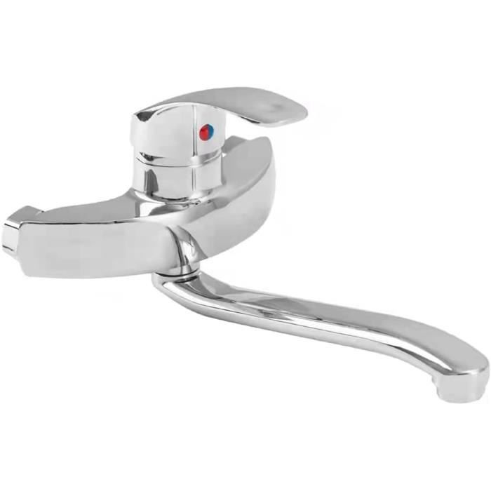 Robinet De Cuisine Mural Pivotant En Laiton, Double Mode