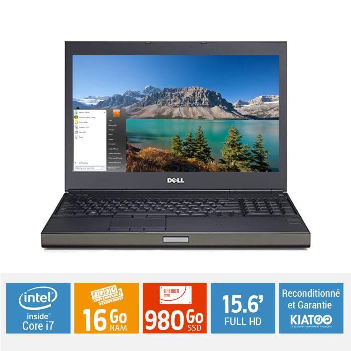 Vente PC Portable Ordinateur portable 15 POUCES DELL PRÉCISION M4800 core i7 16Go ram 980 Go SSD disque dur FULL HD pas cher Vente PC Portable Ordinateur portable 15 POUCES DELL PRÉCISION M4800 core i7 16Go ram 980 Go SSD disque dur FULL HD pas cher