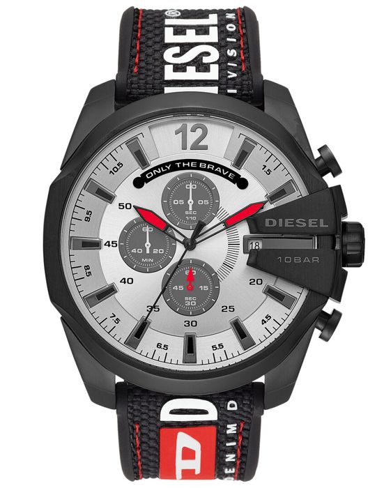 Montre - DIESEL - DZ4512 - Nylon Noir - Bracelet Tissu - Boîtier Rond 51mm