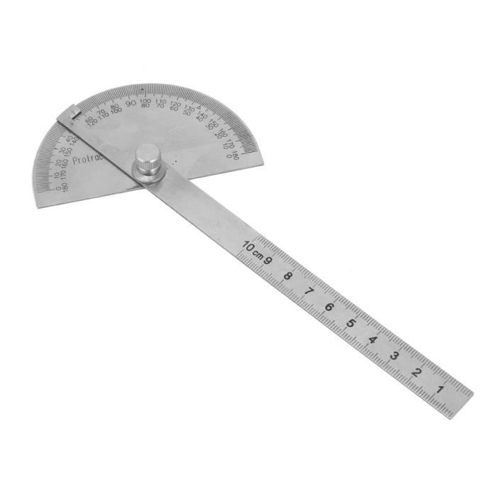 Rapporteur D'angle 0 à 180 Degrés Détecteur D'angle Règle De Travail Du Bois En Acier Au Carbone