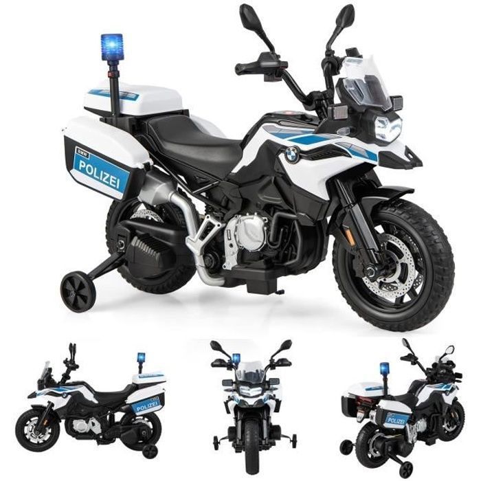 Moto Électrique Enfant 3+ Ans DREAMADE - 6V 3km/h, 3 Roues Avec Phare Et Klaxon - Bleu
